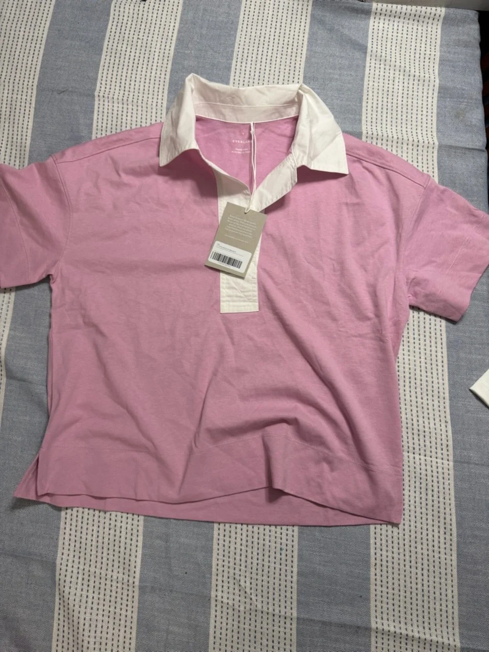 Everlane The Retro Jersey Polo- Mauve/Bone - Picture 5 of 11